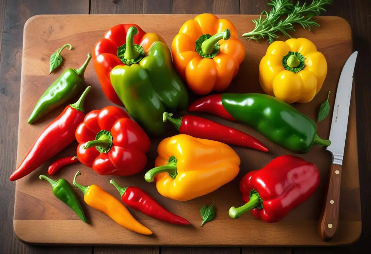 Sätt färg på din mat med paprika! illustration